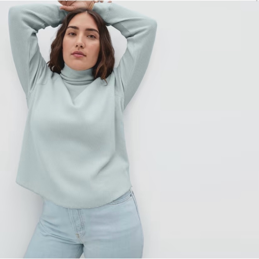 Everlane The Organic Cotton Turtleneck Waffle Tee.